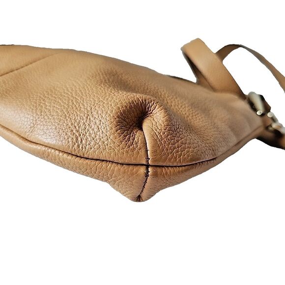 Vince Camuto Hilry Leather Crossbody Toffee Handbag Fold Over Snap Magnetic - Picture 6 of 15